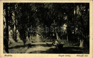 1947 Révfülöp, szigeti sétány, Sóhajok útja (gyűrődés / crease)