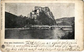 1903 Árvaváralja, Oravsky Podzámok; Árva vára. Sochán P. 60. / Oravsky hrad / castle (kopott sarkak / worn corners)