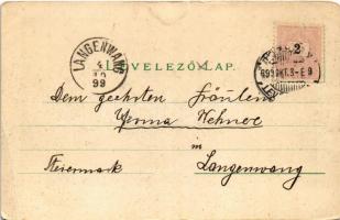 1899 (Vorläufer) Pozsony, Pressburg, Bratislava; vár, este / castle at night. Regel & Krug No. 1...