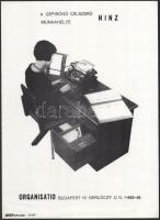 cca 1935 A gépírónő célszerű munkahelye a Hinz Organisatio - irodai reklám, 30×22 cm