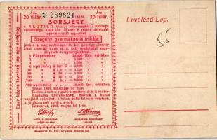 Temesvár, Timisoara; Hunyady bástya. Hátoldalon sorsjegy a Szegény gyermekpoliklinika javára / basti...