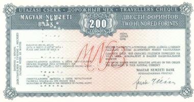1960-as évek MNB utazási csekkjei 100Ft "Minta", 200Ft "Minta", 500Ft "Minta" T:I