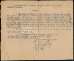 1878 Hagyatékátadó végzés 50kr illetékbélyeggel, Magyar Kereskedelmi Közlöny lejáratról szóló értesí...