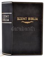 Károli-féle Szent Biblia. Kőszeg, 1850. Reichard. Későbbi vászonkötésben, bejegyzésekkel. Javított lapokkal.