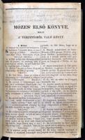 Károli-féle Szent Biblia. Kőszeg, 1850. Reichard. Későbbi vászonkötésben, bejegyzésekkel. Javított l...