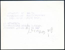 1967 A Pécs melletti Szentkatalin község légi fotója, Járai Rudolf felvétele, 12×9 cm