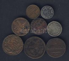 Oroszország 1727-1912. 8klf váltópénz, benne 2db Ag és múzeumi utánveret T:2,3,4