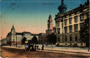 1912 Arad, Kossuth Lajos tér, autóbusz / square, autobus (EK)
