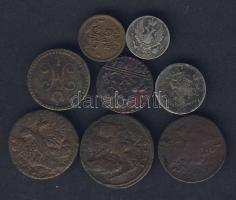 Oroszország 1727-1912. 8klf váltópénz, benne 2db Ag és múzeumi utánveret T:2,3,4