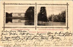 1901 Korompa, Krompach, Krompachy (Szepes); Gróf Chotek Rezső kastélya és parkja / castle and park. Art Nouveau (fa)