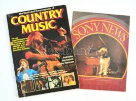 The Illustrated Encyclopedia of country music. London, 1986, Salamander Books Ltd. Kiadói papír borításban + Sony News svéd nyelvű folyóirat