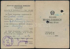 1955 Arcképes állami horgászjegy