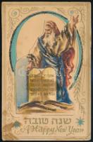 cca 1930 Judaika újévi üdvözlőlap / Judaica New Year greeting card