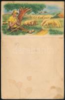 cca 1930 Judaika újévi üdvözlőlap / Judaica New Year greeting card