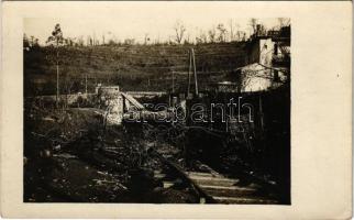 Alagút Costagnevicánál / WWI Austro-Hungarian K.u.K. military, railway tunnel ruins on the Italian front. photo