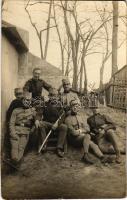 WWI Austro-Hungarian K.u.K. military, group of soldiers. photo, Osztrák-magyar katonák csoportképe