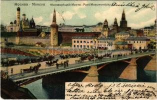 1905 Moscow, Moscou; Pont Moscoworetzky / Bolshoy Moskvoretsky Bridge (EK)