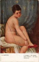 Im Atelier / Erotic nude lady art postcard. Salon Prague V.K.K.V. 2025. s: B. Marecek