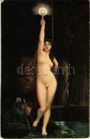 Die Wahrheit / Erotic nude lady art postcard. Stengel s: J. Lefevre (EK)