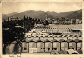 1939 Rapallo, Bagni / beach, cabins, bathers (EK)