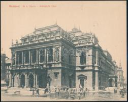 cca 1900 Budapest, Operaház, nyomtatvány, 14×18 cm