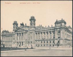 cca 1900 Budapest, Igazságügyi palota, nyomtatvány, 14×18 cm