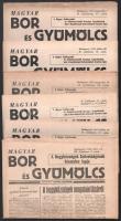 1968 A Magyar Bor és Gyümölcs című újság 6 db száma