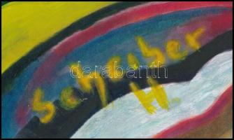 Scheiber jelzéssel: Ligetben. Olaj, karton. 32×27,5 cm