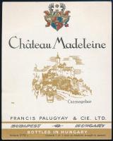 Chateau Madeleine csemegebor címke