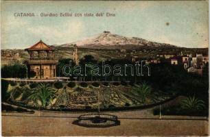 Catania, Giardino Bellini con vista dell Etna / garden, park, Mount Etna