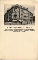 Wien, Vienna, Bécs II. Hotel Continental advertising card (EK)