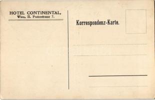 Wien, Vienna, Bécs II. Hotel Continental advertising card (EK)