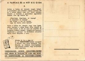 A farkas és a hét kis gida 6. Indanthren textil festék reklámlap / Indanthren textile paint advertis...