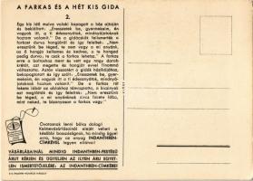 A farkas és a hét kis gida 2. Indanthren textil festék reklámlap / Indanthren textile paint advertis...