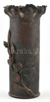 Lőszerhüvelyből készült váza 1914-15-16 Nagy Háborúból emlék Teruskának. felirattal. 25 cm