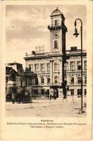 Komárom, Komárnó; Városháza és Klapka szobor / town hall and statue
