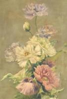 Jelzés nélkül, 2 db mű: Csendélet. Olaj. vászon. Díszes, kissé sérült fa keretben, szakadással, 90x3...