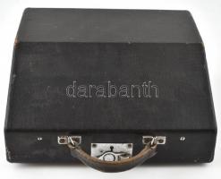 cca 1940 Continental 340 írógép, magyar billentyűzettel, működőképes, tokban, 11,5x29 cm