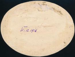 1918 Katona kitüntetésekkel, ovális fotó, dátumozva, 15×11,5 cm