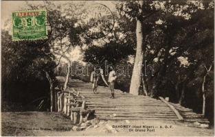 Dahomey (Haut Niger), A.O.F. Un Grand Pont / wood bridge