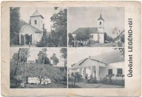 1944 Legénd, Templom, kastély. Vitéz Loósy Alajos felvétele (szakadások / tears)