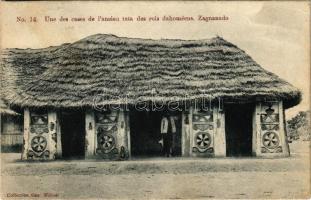 1908 Zagnando, Une des cases de lancien tata des rois dahoméens / one of the ancient huts of the Dahomean kings