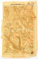 1920 A Pilis és Dobogókő környéke, tervezte: Magaziner Pál, Dr. Vigyázó János, Turistaság és Alpinizmus kiadása, szakadással, 46,5×29 cm