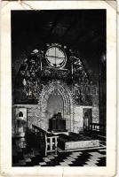 1933 Debrecen, Köztemető, egy ravatalozóhelyiség Haranghy Jenő freskóival. Tervező: Borsos József. Seidner felvétele (b)