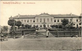 1908 Székelyudvarhely, Odorheiu Secuiesc; Állami főreáliskola. Székely Dénes kiadása / school