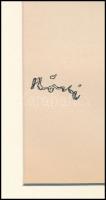 Rippl-Rónai József (1861-1927): Akt kendőben. Cinkográfia, papír, jelzett a cinkográfián, paszpartub...