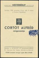 1934 Koncert műsorfüzet (Fischer Annie, Dohnányi, Bartók, stb.)