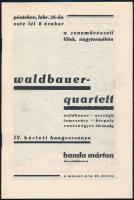 1932 Koncert műsorfüzet (Dohnányi, Fischer Annie, Szigeti, stb.)