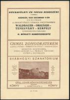 1929 Koncert műsorfüzet (Bárdos, Gieseking, Dohnányi, stb.)