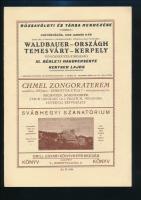 1930 Koncert műsorfüzet (Fritz Kneisler, Gieseking, Dohnányi, stb.)